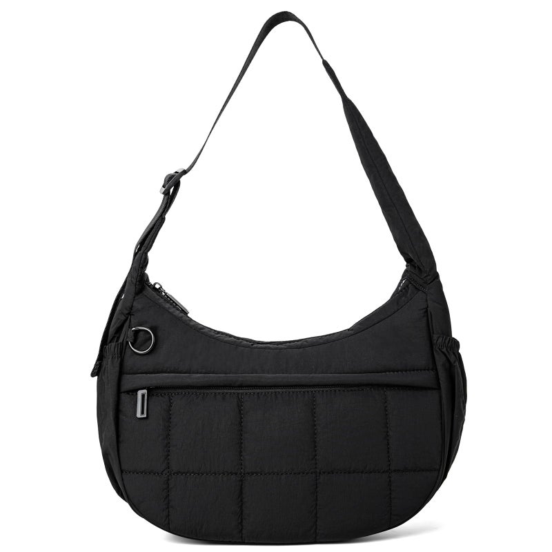 GASSDA Shoulder Bag for Women Small Puffer Purses Crescent Bag Hobo Handbags with Adjustable Strap for Daily - Image 1