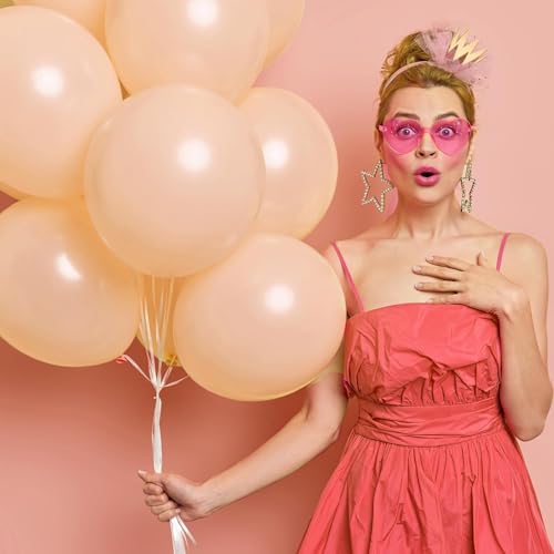 RUBFAC 105pcs Pastel Orange Balloons Peach Balloons Garland Arch Kit Different Sizes 18/12/10/5 Inches, Light Orange Balloons for Baby Shower Birthday Gender Reveal Party Decor - Image 5