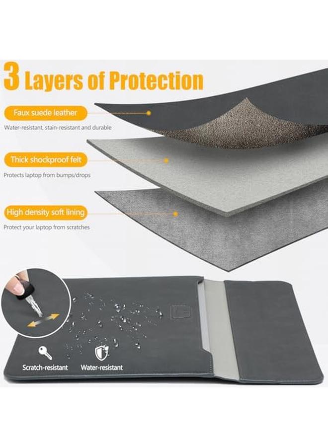 erorex 15 16 Inch Laptop Sleeve Case With Stand Feature Compatible With Macbook Pro 16 2021 2022 M1 Pro Max A2485 2019 2020 A2141 Macbook Pro Retina 15 2012 2019 With Accessory Bag Space Gray - Image 3