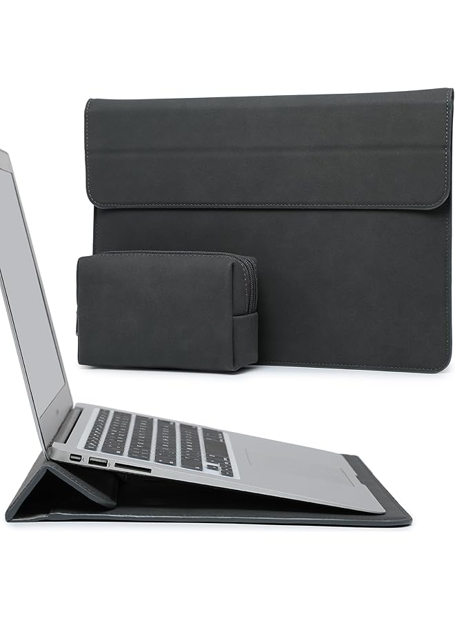 erorex 15 16 Inch Laptop Sleeve Case With Stand Feature Compatible With Macbook Pro 16 2021 2022 M1 Pro Max A2485 2019 2020 A2141 Macbook Pro Retina 15 2012 2019 With Accessory Bag Space Gray - Image 1