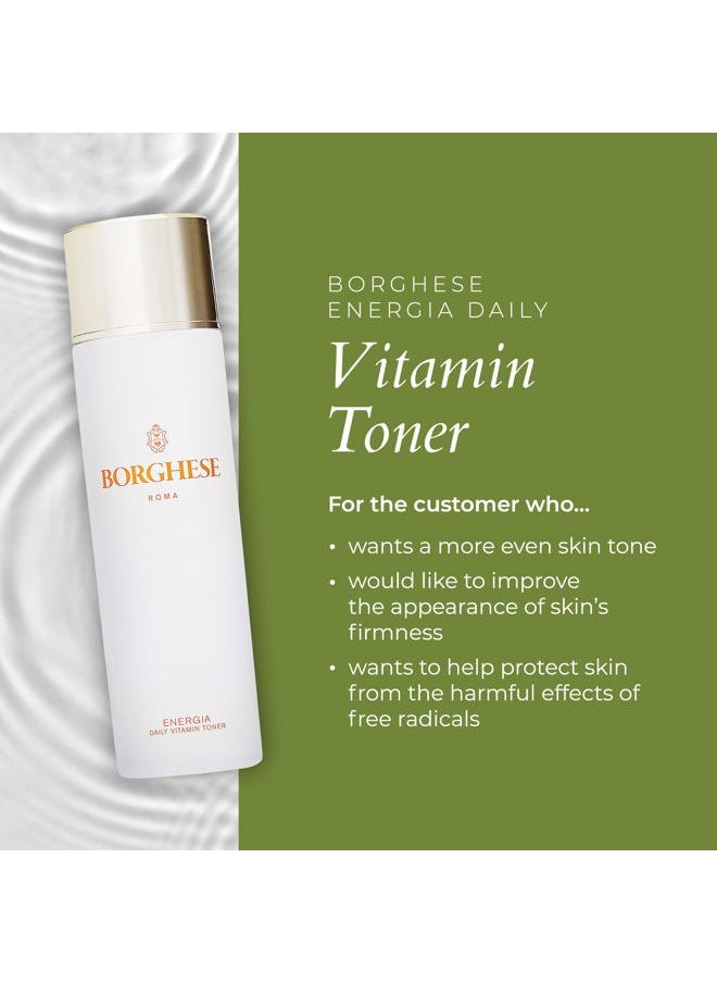 Borghese Energia Daily Vitamin Toner - Facial Toner with Vitamin C, B, & E, Niacinamide & Plant Extracts for Skin Tone & Texture, for All Skin Types  - Image 5