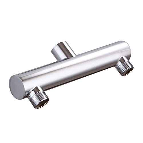 AZOS Chrome Double Outlet Shower Manifold, Suitable for Dual Sprayer Showering System, Can Connect Two Showerheads - Double Enjoyment - Image 1