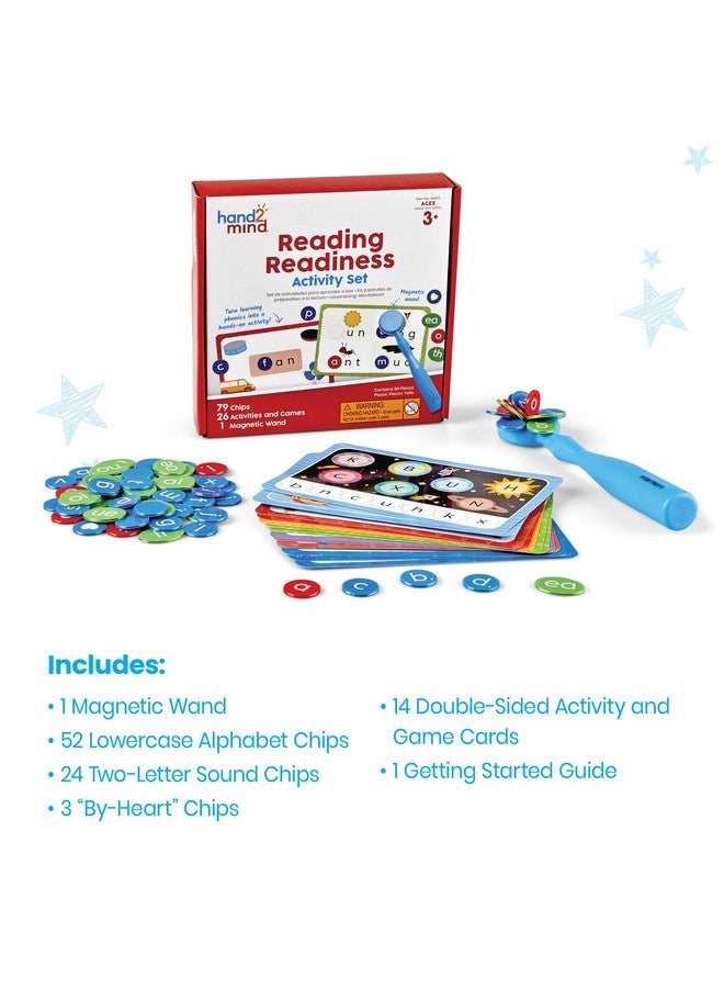 hand2mind hand2mind Reading Readiness Activity Set, Magnetic Wands and Chip Set, Learn to Spell for Kids, Spelling Toys, CVC Words for Kindergarten, Learning Letters, Science of Reading Manipulatives  - Image 2