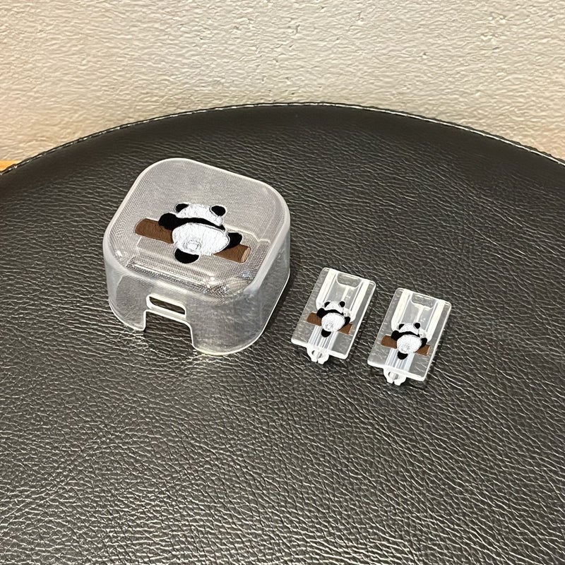 A Set Of Three Oil Paintings Panda Climbing Tree Apple Iphone 18W 20W Uk Standard Transparent Charger Protective Case For Iphone 13 14 15 16 Charger Protective Case Set Cable Protective Sleeve And Charging Cable End Protective Sleeve Gift Uk Standard Charger Shell - Image 3
