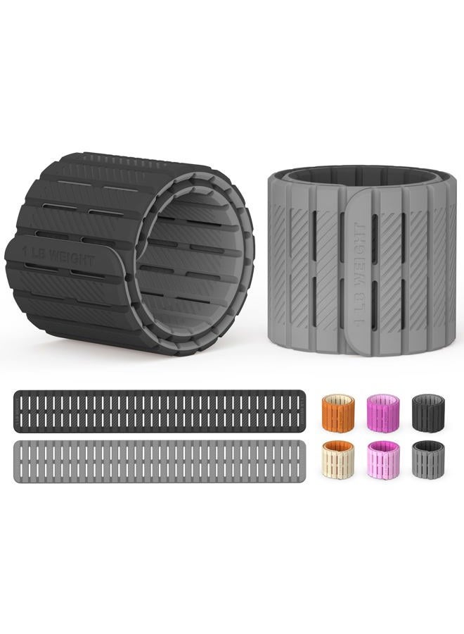 SE7EN Magnetic Ankle Weights for Women & Men | Set of 2 Weights (1 lb Each) | Adjustable Size Silicone Wirst & Leg Weights for Pilates, Yoga, Pool, Gym - Image 1