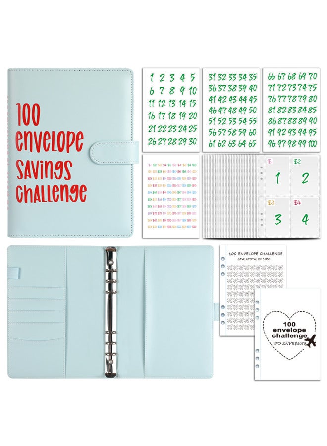 HONGYANG Envelope Challenge Binder Couple's 100-day Challenge Saving Savings Hand Account Notebook - Image 1