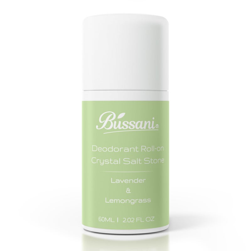 Bussani Deodorant Roll-On Salt Stone â€“ Aluminum Free for Women & Men â€“ Gentle on Sensitive Skin â€“ Lavender Lemongrass Scent â€“ 60ml â€“ Aluminum Free, No Baking Soda, No Stains - Image 1
