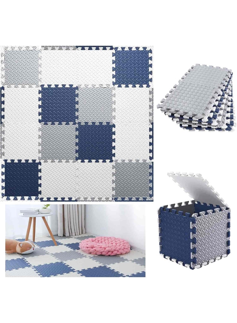 Mitoy 16 Tiles EVA Foam Play Mat, 1.5cm Thicked Interlocking Kids Floor Mats, Soft Non-Toxic  Baby Play mats for Gym, Nursery, Playroom, Squares Foam Floor Mats for Kids Toddlers, & Babies - Image 2