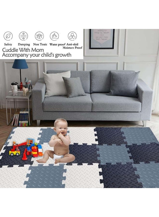 Mitoy 16 Tiles EVA Foam Play Mat, 1.5cm Thicked Interlocking Kids Floor Mats, Soft Non-Toxic  Baby Play mats for Gym, Nursery, Playroom, Squares Foam Floor Mats for Kids Toddlers, & Babies - Image 4