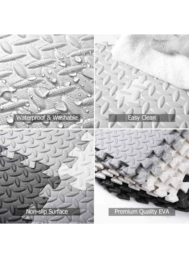 Mitoy 16 Tiles EVA Foam Play Mat, 1.5cm Thicked Interlocking Kids Floor Mats, Soft Non-Toxic  Baby Play mats for Gym, Nursery, Playroom, Squares Foam Floor Mats for Kids Toddlers, & Babies - Image 5