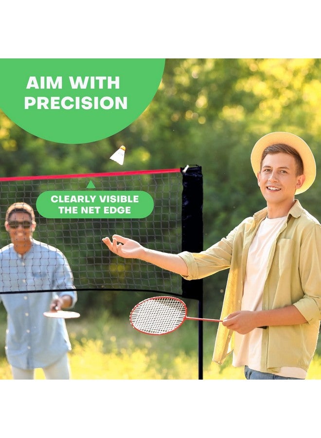 HACER شبكة بادمنتون Hacer 6.1M مع أعمدة قابلة للطي وحقيبة حمل للاستخدام الخارجي والداخلي والفناء والمدرسة والشاطئ والحديقة وكرة الطائرة والتنس - Image 5