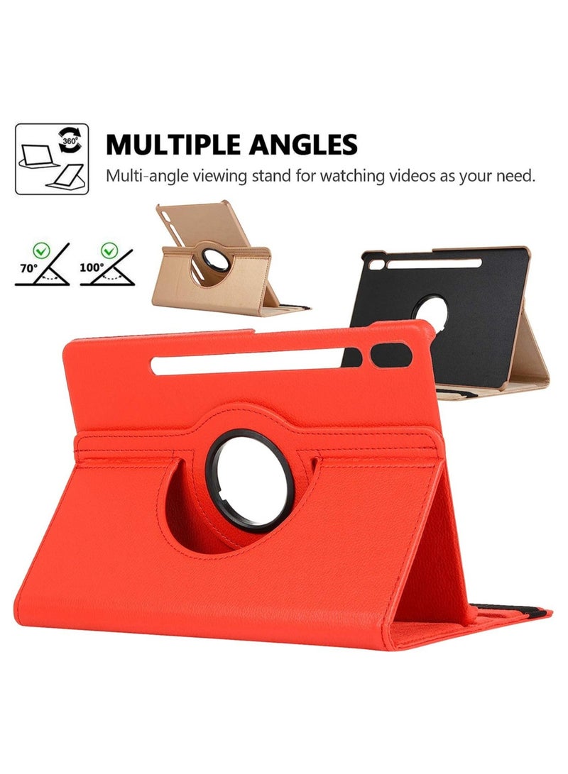 ELTRAZONE Smart Cover for Samsung Galaxy Tab S7 Plus 2020, Techcircle Slim Folio Rotating Stand Case with Auto Wake/Sleep Magnetic Flip PU Leather Case - Image 3
