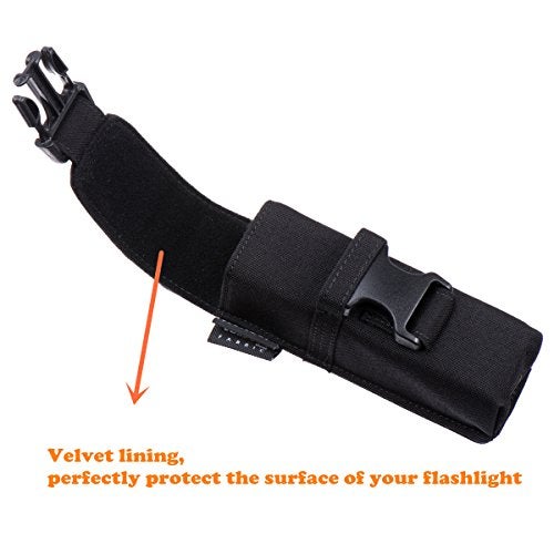 Weltool FH2 Flashlight Holster, Cordura Fabric with UTX-DURAFLEX Buckle, Molle System - Image 5