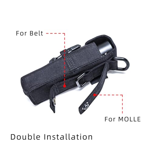 Weltool FH2 Flashlight Holster, Cordura Fabric with UTX-DURAFLEX Buckle, Molle System - Image 4