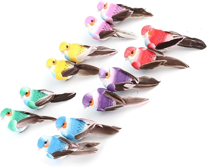 Colorful Artificial Bird Foam Craft Simulation Decoration for Garden Home Wedding Window Scene - Image 1