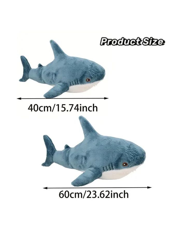 40cm Giant Shark Plush Toy Soft Squishy Ocean Doll Birthday Gift Home Decor - Image 3