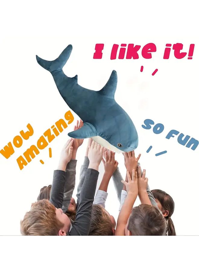 40cm Giant Shark Plush Toy Soft Squishy Ocean Doll Birthday Gift Home Decor - Image 4