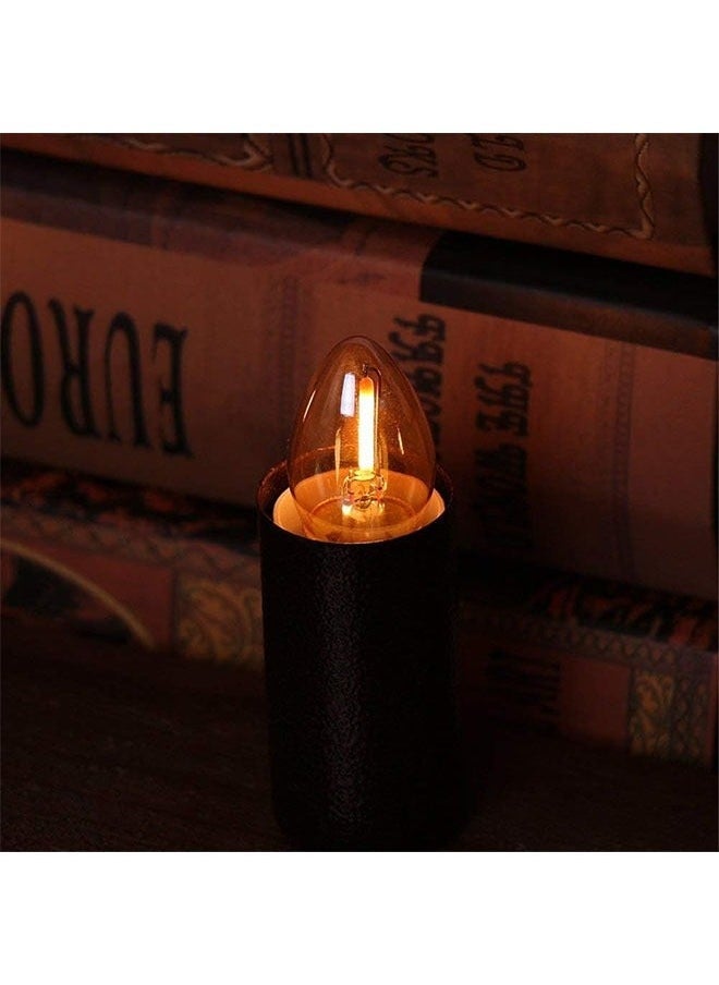 5-Piece E12 LED Bulb, Candle Bulbs 0.5W, Chandelier Bulbs Night Light Bulbs, Amber Glass Filament Bulb 2200K for Home - Image 5