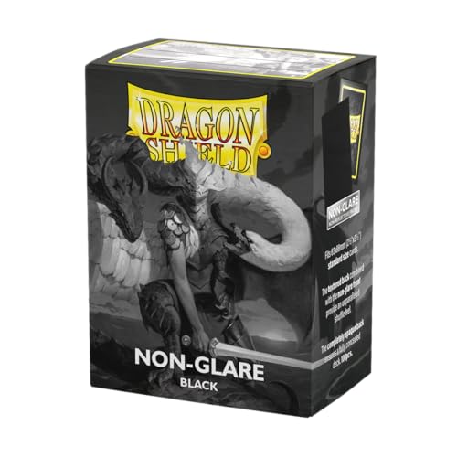 dragon shield دراغون شيلد | أكمام بطاقات مات قياسية الحجم | 100 قطعة - غير لامعة ناعمة وقوية أكمام TCG متميزة | متوافقة مع بوكيمون، فليش آند بلود، ون بيس وماجيك ذا جاذرينغ | أسود - Image 1