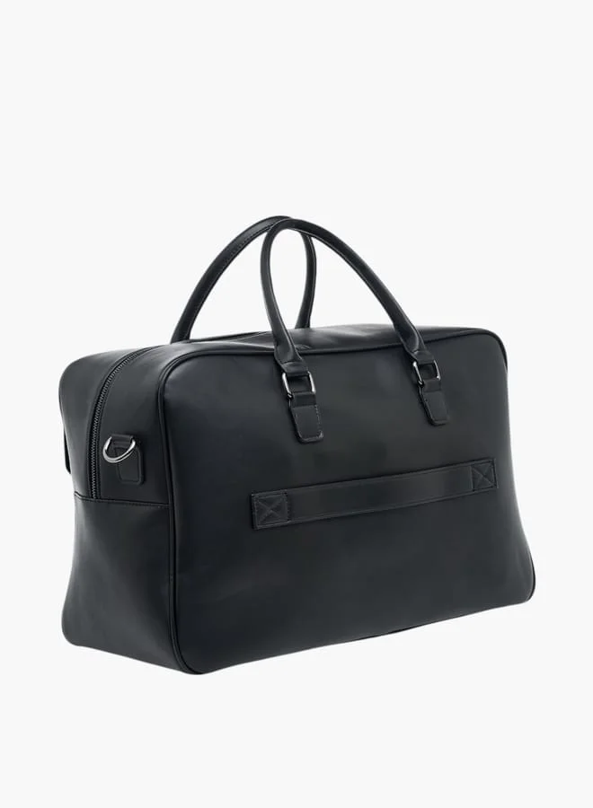 DUCHINI Men Solid Duffle Bag with Detachable Strap and Zip Closure