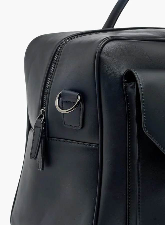 DUCHINI Men Solid Duffle Bag with Detachable Strap and Zip Closure