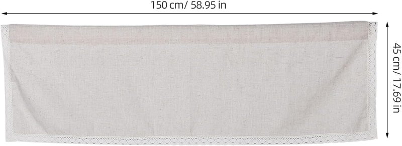 Foldable jojofuny Farmhouse Kitchen Window Curtain Valance 150x45cm Cotton Linen Blend Sheer Short Drapes Dust-Resistant Rod Pocket for Cafe Bathroom Home Decor Storage & transit friendly All territory compatible build Cost effective global grade quality Stable base Local trackable shipment All climate suitability All governorates deliver Daily life matching design User tested optimized build Indoor outdoor use Field test upgraded craftsmanship Sufficient order stock Slow wear optimized quality Light & sturdy Classic practical design UV resistant Fade proof All-round well-engineered practical build Multi-hub shipment dispatch Remote area delivery Full land route delivery Trendy flexible practical build All season compatible build Smooth joint - Image 2