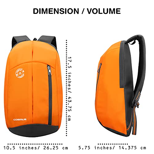 COSMUS Alpha 17-Litre Casual Daypack Backpack for Men & Women - ORANGE - Image 3