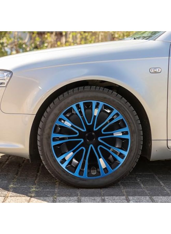 غطاء عجلة من الفولاذ الأزرق الأسود، غطاء جنط زخرفي للسيارات والشاحنات - Image 4