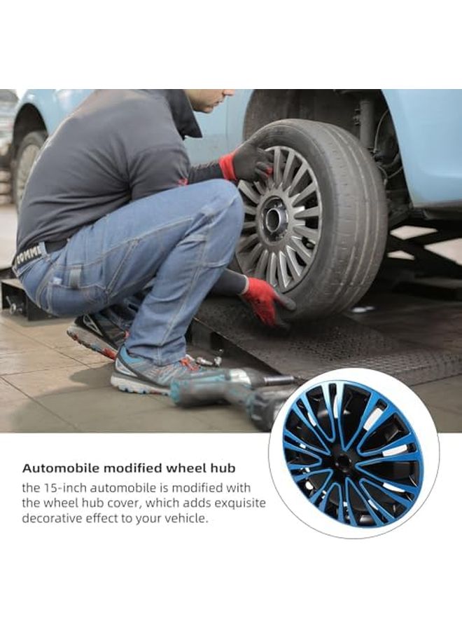 غطاء عجلة من الفولاذ الأزرق الأسود، غطاء جنط زخرفي للسيارات والشاحنات - Image 5