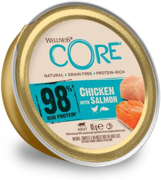 Wellness Core Wet Food 98% Duo Protein Chicken with Salmon for Cats 85g - Image 2