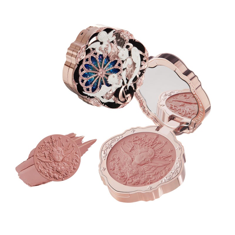 Flower Knows Little Angel Cream Blush,Warm Pink Hydrating Blush for Cheeks,Buildable & Blendable Dewy Face Makeup,Soft Long-Lasting Cute Make Up for Women & Girls,0.21 Oz(04 Rose Ashes) - Image 1