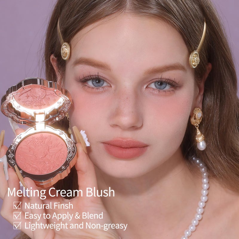 Flower Knows Little Angel Cream Blush,Warm Pink Hydrating Blush for Cheeks,Buildable & Blendable Dewy Face Makeup,Soft Long-Lasting Cute Make Up for Women & Girls,0.21 Oz(04 Rose Ashes) - Image 4