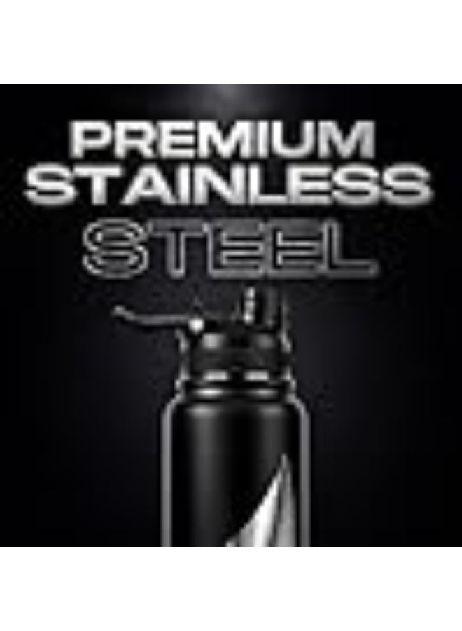 Speedex Vacuum Insulated Stainless Steel Water Bottle 1 Litre (1000ml / 1L / 1 Ltr) with 2-in-1 Lid (Straw & Spout), Hot & Cold Leakproof Thermosteel Travel Flask for Office, Gym & School (Black-Wine) - Image 4