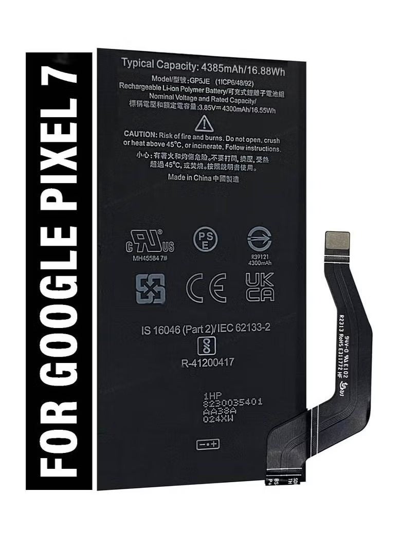 erorex Original High Quality Replacement battery For Google Pixel 7 Black - Image 4