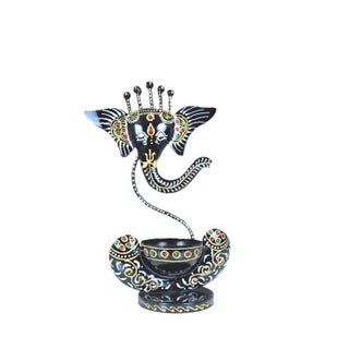 Parshivi Handicrafts Handcrafted Metal Ganesha Tealight Candle Holder Stand for Home Decoration FigurineIdol Showpiece Perfect for DiwaliPooja RoomLiving RoomTable Deocr Black Gold - pzsku/Z1D1F57B85EAD5513C2DCZ/45/1746633780/a758e307-8fa5-42f3-b783-45081e2c7282