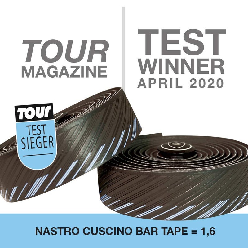 SILCA Cuscino Handlebar Tape  Black 375mm Thick  Road Bike Tape Extra Sticky Extra Thick  Tour mag All Around Winner  kit Includes Extra Thin Butterfly clamp Cover Finishing Tape end Plugs - Image 5