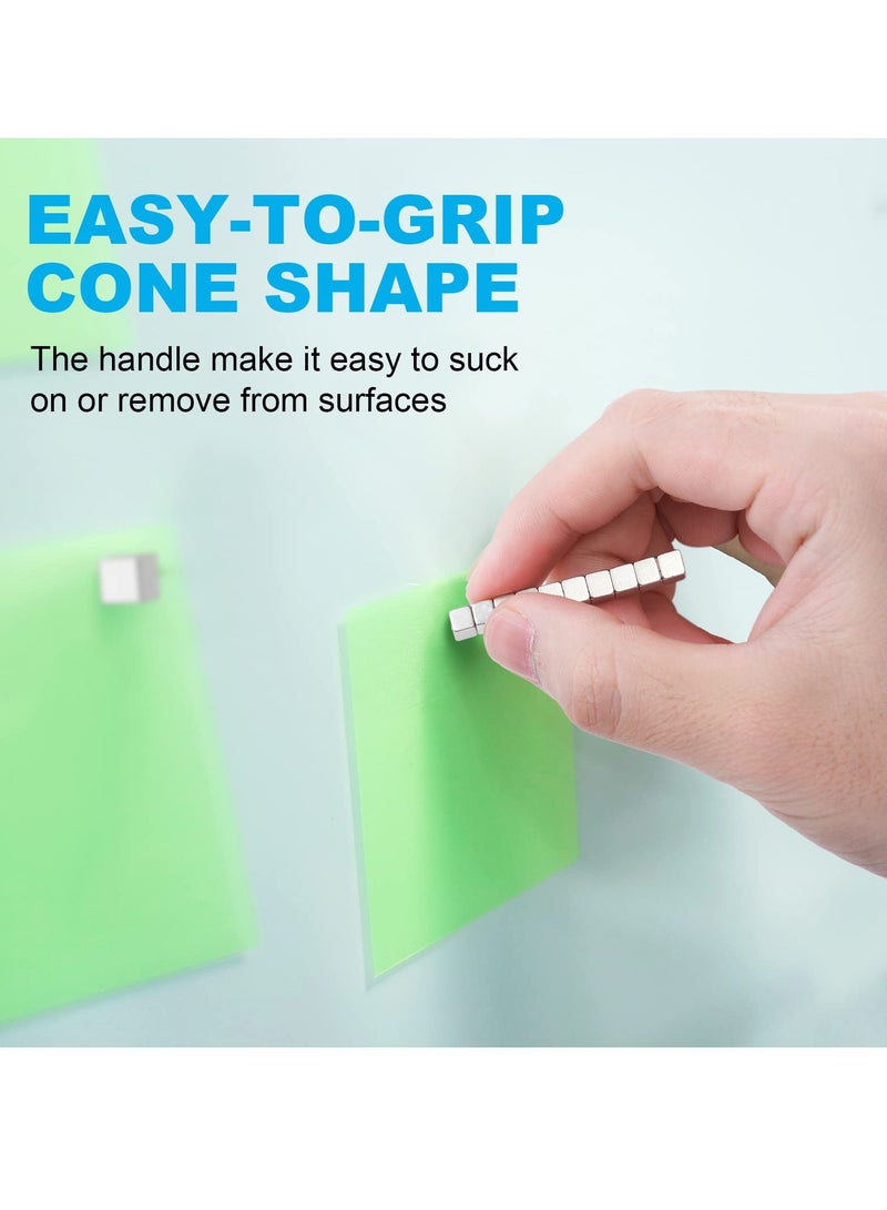 Excefore Fridge Magnets, 5 x 5 x 5mm Strong Magnet , 110pcs Neodymium Magnets, Tacks Magnetic Push Pins for Whiteboard, Magnets for Fridge, Office, Map, Photo (Square)  - Image 3