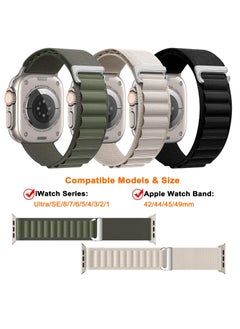 BORTONY Apple Watch Alpine Loop Band 38mm 40mm 41mm Nylon Woven Sport Strap Compatible with iWatch Series 8/Ultra/7/SE/6/5/4/3/2/8 Pack of 3  - Image 2