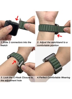 BORTONY Apple Watch Alpine Loop Band 38mm 40mm 41mm Nylon Woven Sport Strap Compatible with iWatch Series 8/Ultra/7/SE/6/5/4/3/2/8 Pack of 3  - Image 4