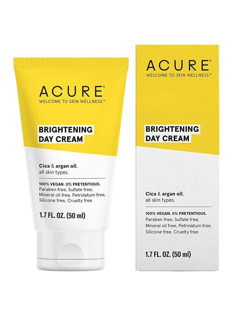 Acure Acure Brightening Day Cream 100% Vegan for a Brighter Appearance Cica & Argan Oil - Moisturizes, Fights Dullness & Improves the Appearance of All Skin Types 1.7 fl oz Acure  - Image 1