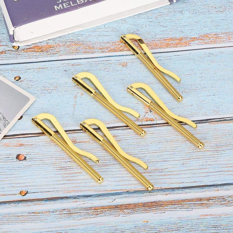 Money Clip, Cash Clip 75mm Spring Clip with High Hardness for Leather Wallet (Gold) - Image 1