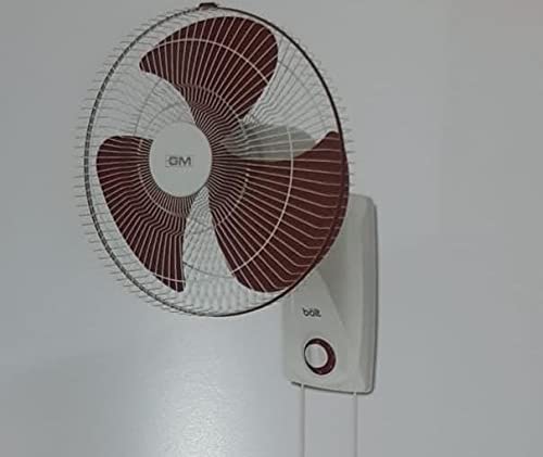 GM Bolt Electric Wall Fan 300MM 2100 RPM Burgundy  - Image 2