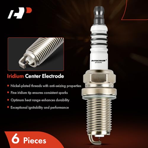 A-Premium Iridium Platinum Spark Plugs Compatible with Acura, Chrysler, Dodge, Nissan Vehicles - TL, Sebring, Avenger, Taurus, Santa Fe, Frontier, Quest & More, Pack of 6 - Image 3