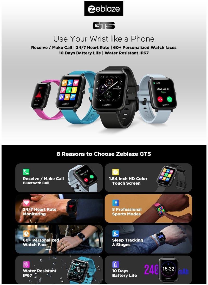 Zeblaze P8 Smart Watch with Sports Bracelet Features Pedometer Heart Rate and Blood Oxygen Monitoring IP68 Waterproof and Bluetooth Connectivity  - Image 2
