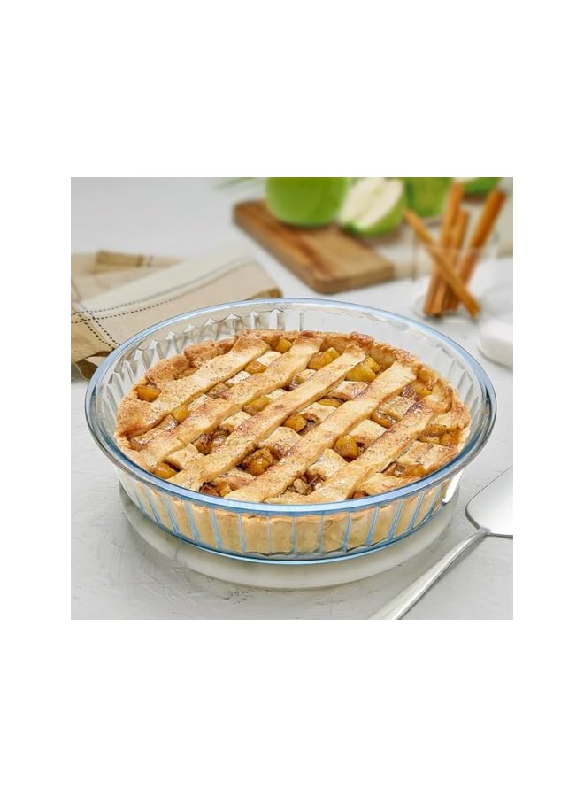 S-TOP Fluted Baking Dish 1.5 Liter made with S-TOPicate Glass | Oven, Microwave & Dishwasher Safe Pie & Quiche Dish | Heat Resistant Bakeware for Cooking & Serving, DSHEX0036 - Image 2