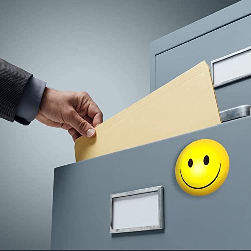 KRAFTMASTERS� Smiley Emoji Face Fridge Magnets (Pack of 10, Yellow, 3 cm Each) - Image 5
