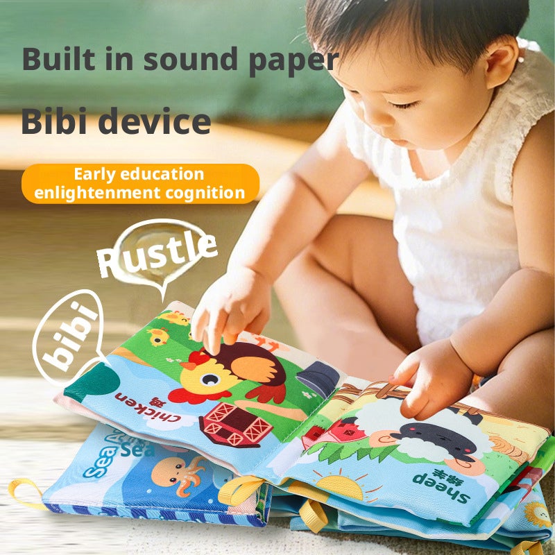Baby Cloth Book - Tear Resistant, Chewable, Sound Early Education Toy - Image 2