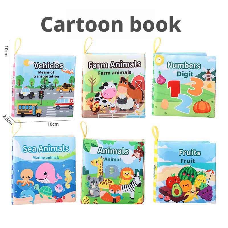 Baby Cloth Book - Tear Resistant, Chewable, Sound Early Education Toy - Image 5