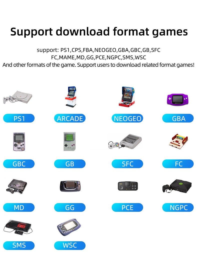 Miyoo - Miyoo Mini Plus+ Portable GBA Game PS1 Handheld Game Console(Black 128G) - Image 1