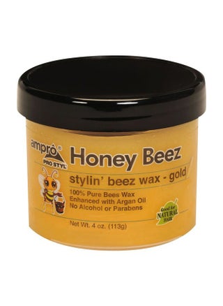 Pro Styl Beez Wax - Softens Your Hair and Provides Strong Hold - Infused with Argan Oil to Smooth and Condition Tresses - Creates Sleek Looks When Locking, Curling, and Braiding - Gold - 4 oz - pzsku/Z1D1FCCAC4DBFB6F60132Z/45/1743392556/54b7713a-20a0-4d3f-aab5-310b225ea240